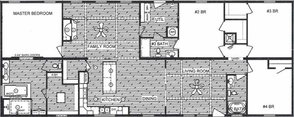 The big chief floor plan home features