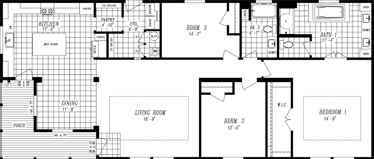 Majestic Collection 9604-S Floor Plan