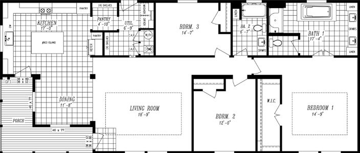 Majestic collection 9604-s floor plan home features