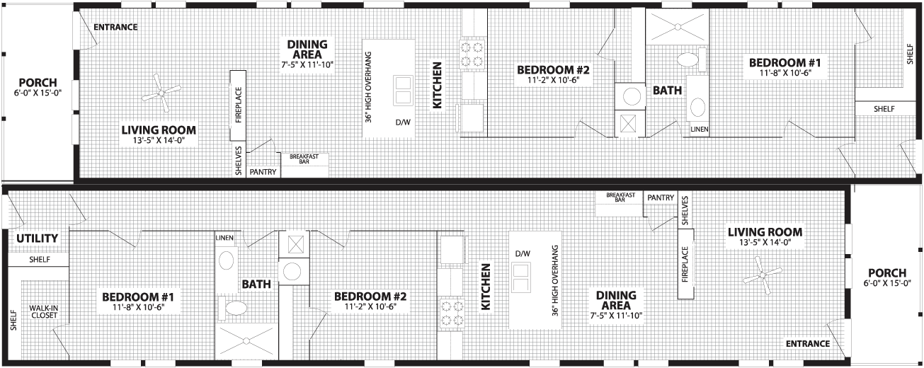 The roanoke floor plan home features