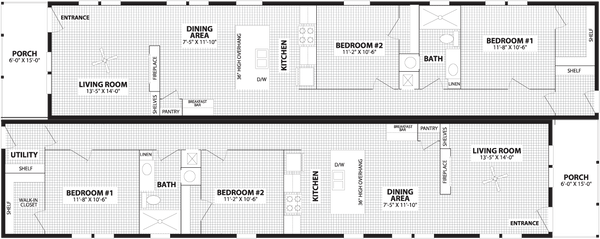 The roanoke floor plan home features