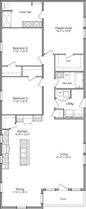 Independence series wythe 28' floor plan home features