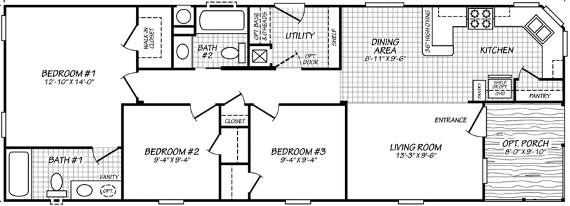 Canyon lake 20563k floor plan home features