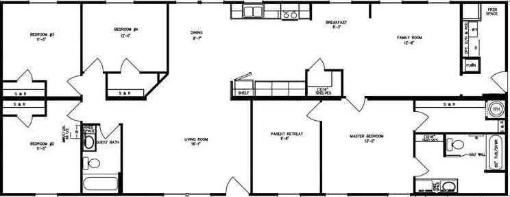 The wilson floor plan home features