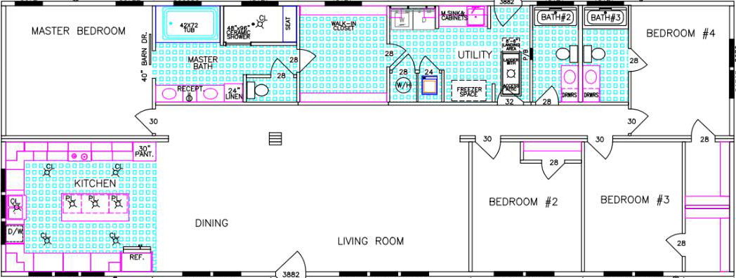 Woodland floor plan home features