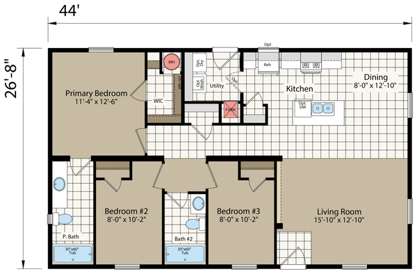 Dreamworks dw4443b floor plan home features