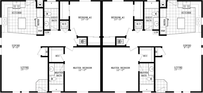 Duplex 32684a floor plan home features