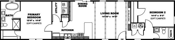 The anniversary 68 floor plan home features