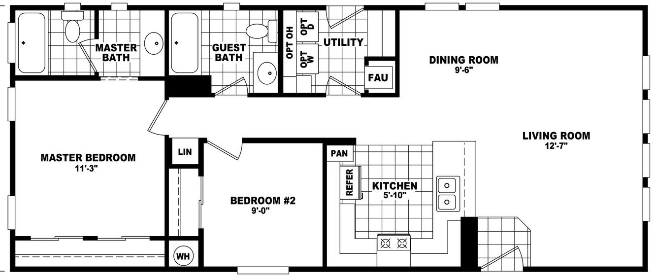 Wide Homes 20482A Floor Plan