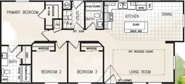 Fairpoint 24523h floor plan home features