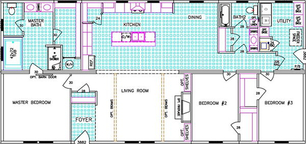 Lincoln floor plan home features