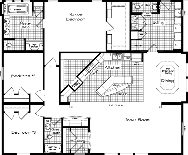 Cedar canyon 2076 floor plan home features