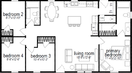 Redman 4400-6 Floor Plan