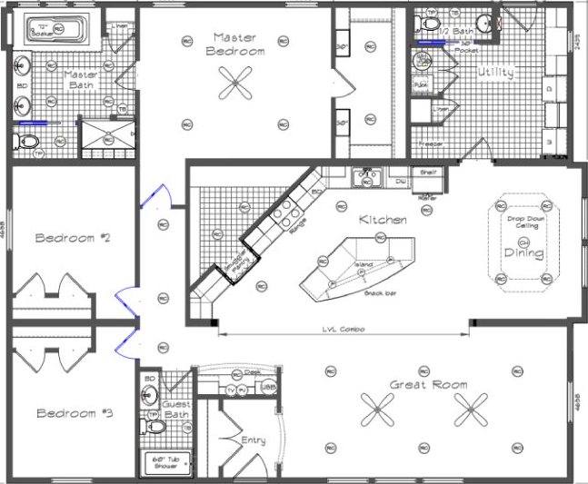 Cedar Canyon 2076-4 Floor Plan