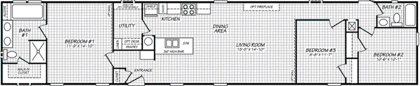 Landmark 16763l floor plan home features