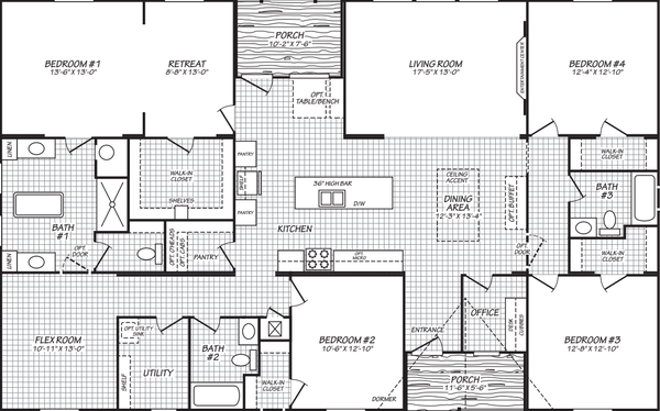 The blackfoot (40644f) floor plan home features