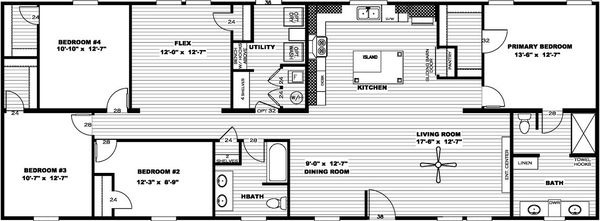 Breeze farmhouse 72 floor plan home features
