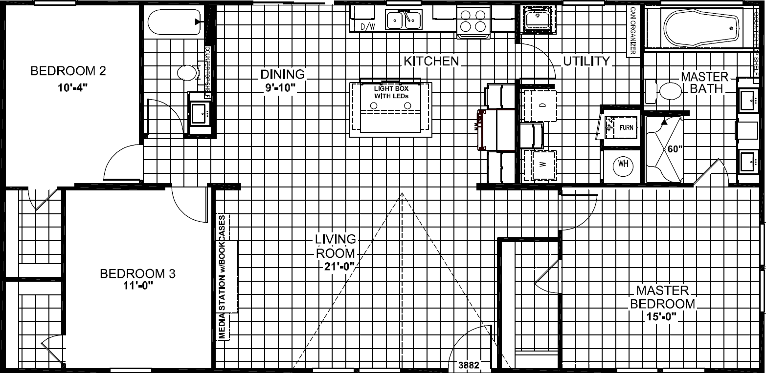 Maribel 9756 floor plan home features