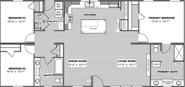 The island breeze 56 floor plan home features