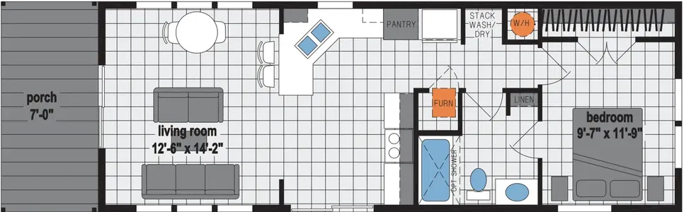 Contemporary cabin a700 floor plan home features