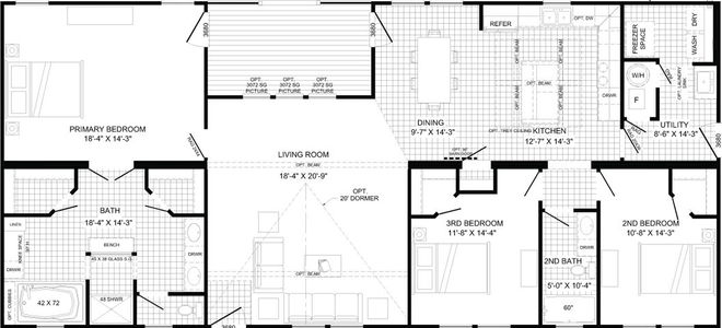 The turner floor plan home features