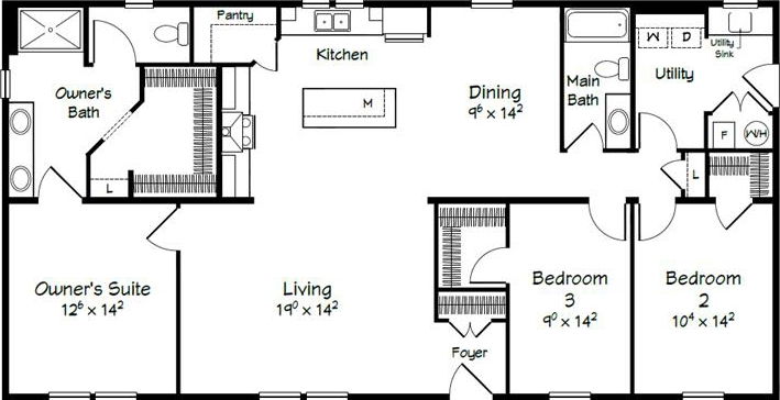 Evolution series chester model 3258 floor plan home features