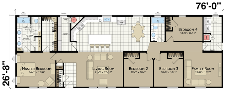 Hidden valley hv4764m floor plan home features