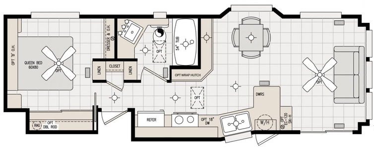 Sedona-120sn11351h floor plan home features