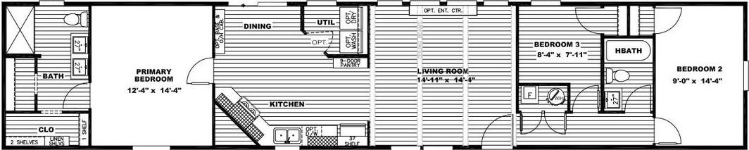 Anniversary entertainer floor plan home features