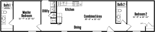 14 wide s-14×70-22a floor plan home features