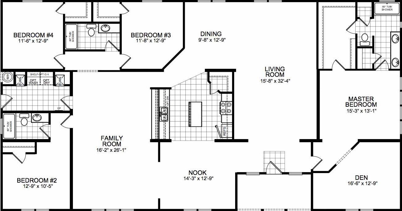 Mountain side floor plan home features