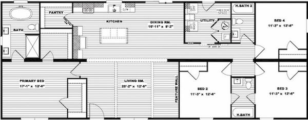 Everett floor plan home features