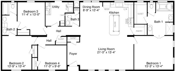 Solitaire 28684a floor plan home features