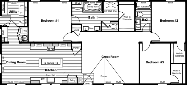 Gillespe floor plan home features