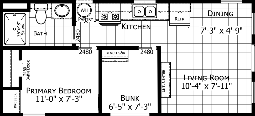 Park Model APH-2301 Floor Plan