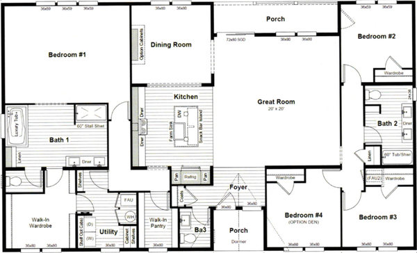 Skynyrd floor plan home features