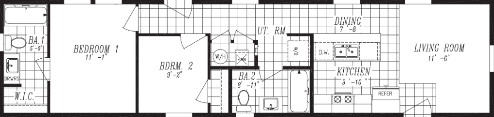 Columbia River Single Section 1004 Floor Plan