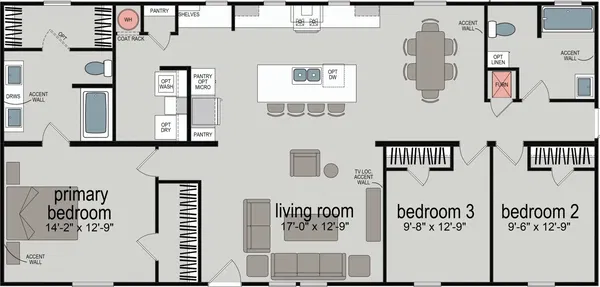 Embrace sunlight 233 floor plan home features