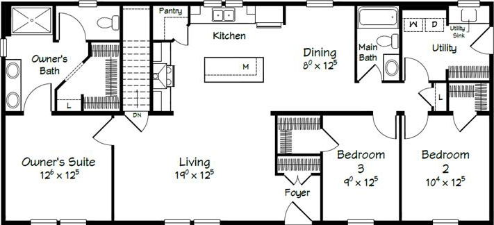 Evolution series chester model 2858b floor plan home features