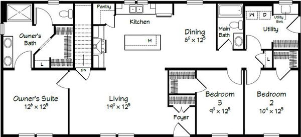 Evolution series chester model 2858b floor plan home features