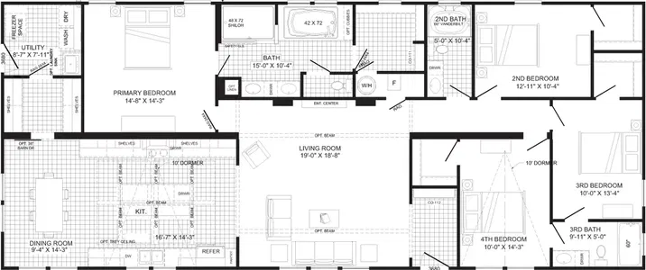 The emma jean floor plan home features