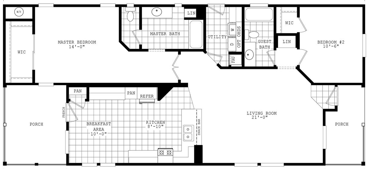 Durango Porch Homes 28602C Floor Plan