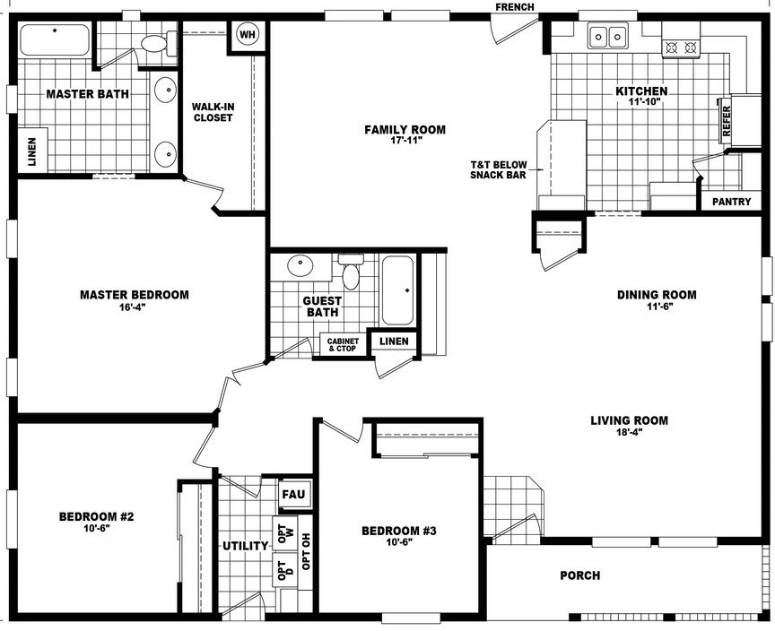 Mountain Ridge 40503A Floor Plan