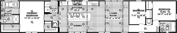 The seaside floor plan home features