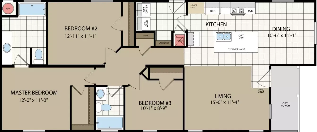 Cm-3563d floor plan home features