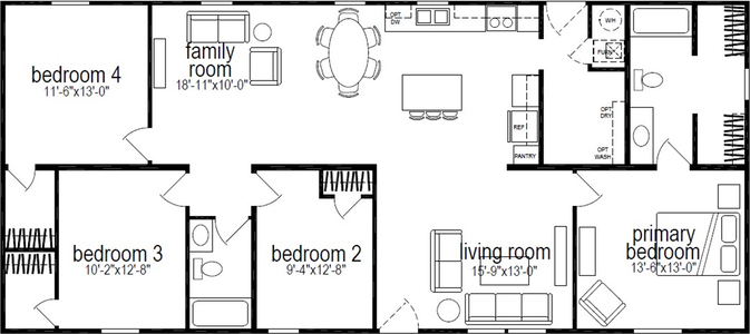 Millcreek 4406 floor plan home features