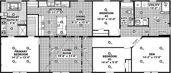 The dark sands floor plan home features