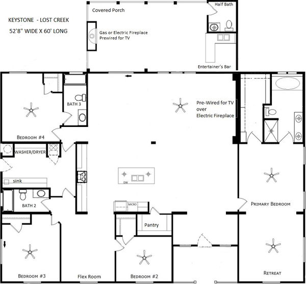 Keystone - lost creek  floor plan home features