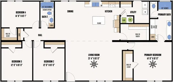 The sterling floor plan home features