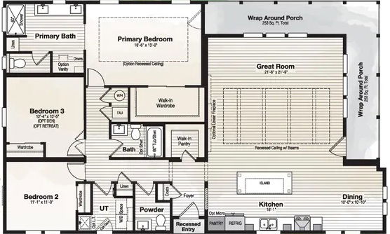 Coronado 3760a floor plan home features